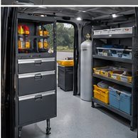 Van interior shelving system